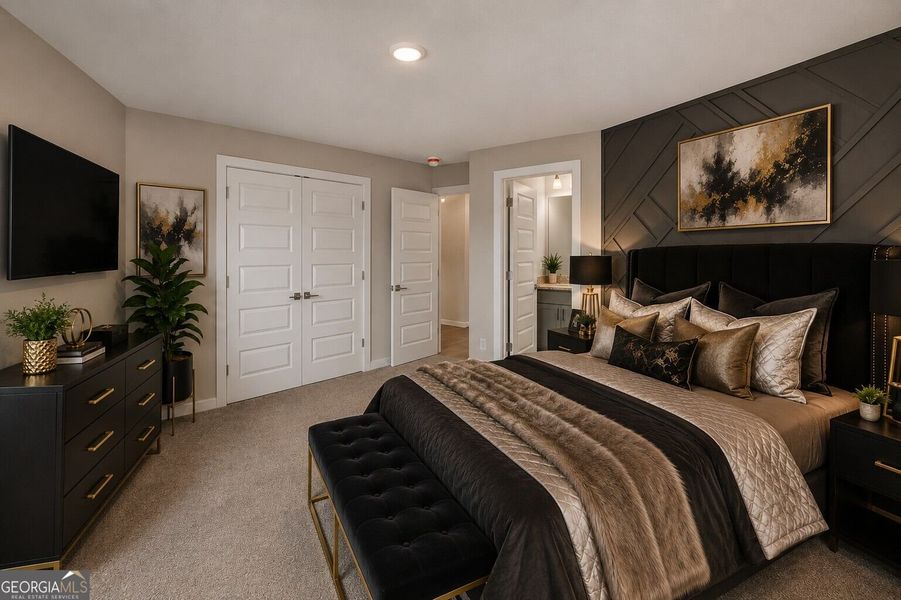 Furnished interior view inside a new home in The Fairways at Mirror Lake, Villa Rica (Image 33).