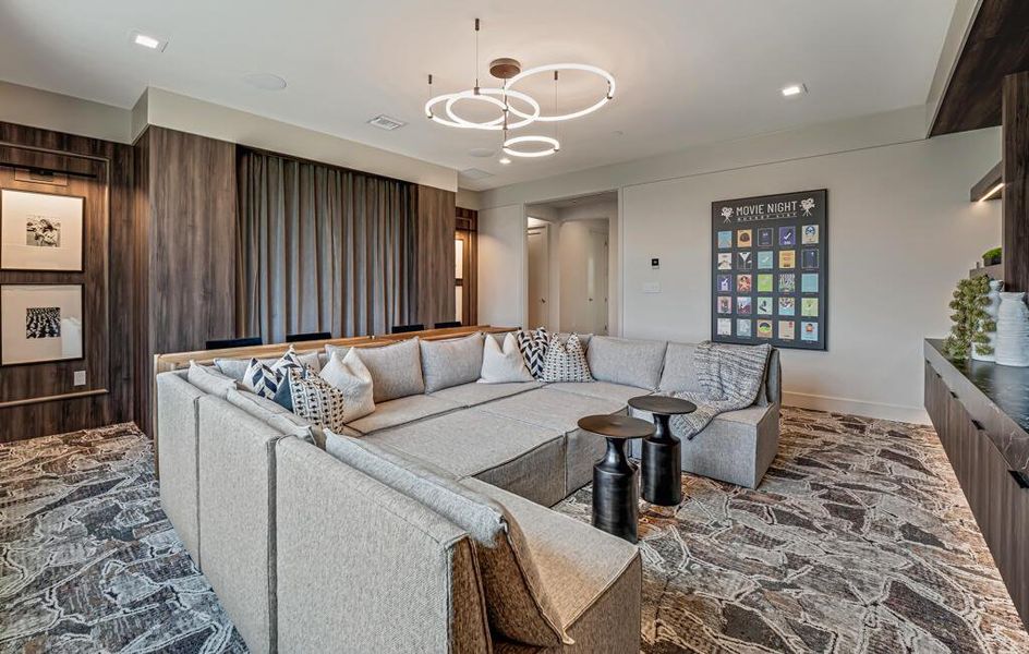 Furnished interior view inside a new home in Apex at Avenir, Palm Beach Gardens (Image 59).