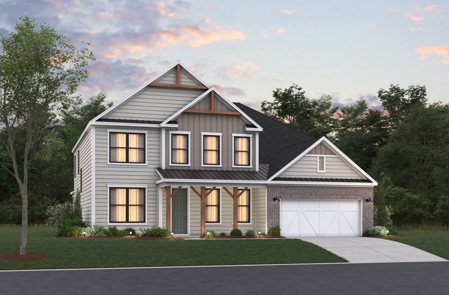 Representative exterior photo of a completed home built from the Ivey by Beazer Homes in Marshfield, Longs, SC (Image 2).