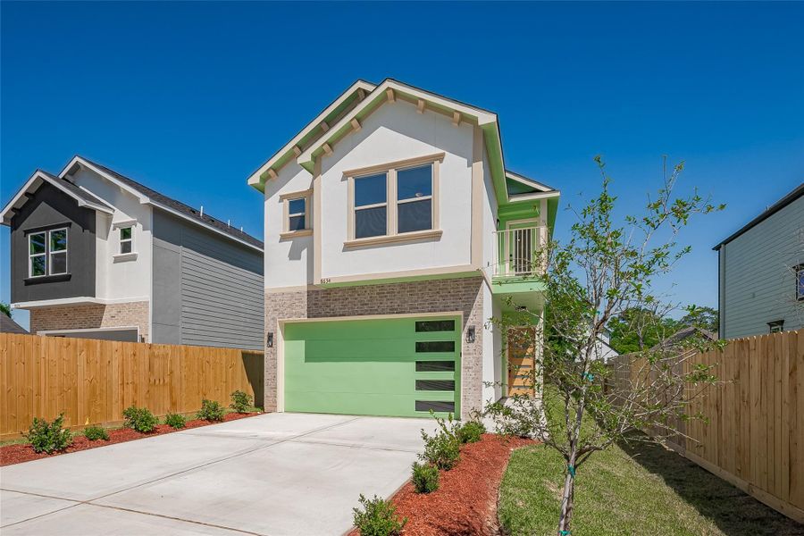Front exterior of a new home in , Houston, TX, highlighting curb appeal (Image 14). Front exterior of a new home in , Houston, TX, highlighting curb appeal (Image 14).