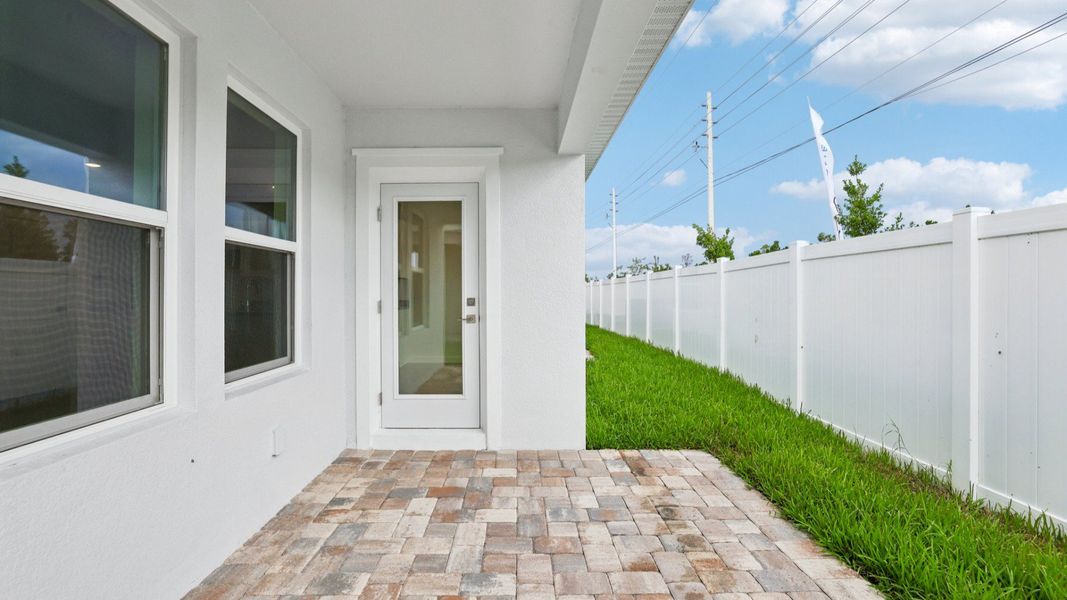 Back door of the Coronado - End at Cyrene at Harmony located in St Cloud FL by DRB Homes Back door of the Coronado - End at Cyrene at Harmony located in St Cloud FL by DRB Homes