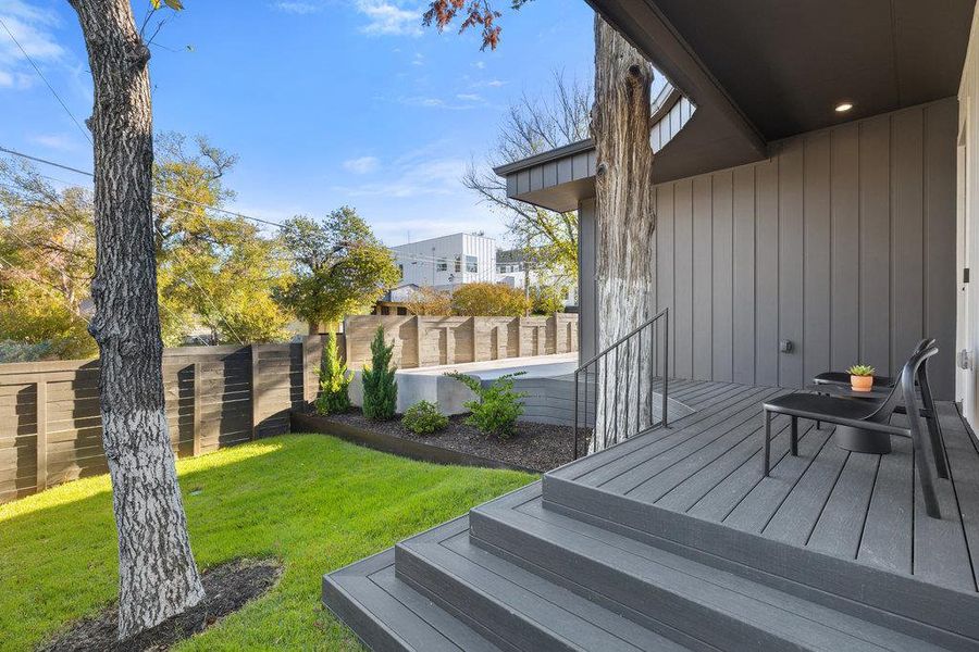 Exterior details and patio area of a home in , Austin (Image 20).