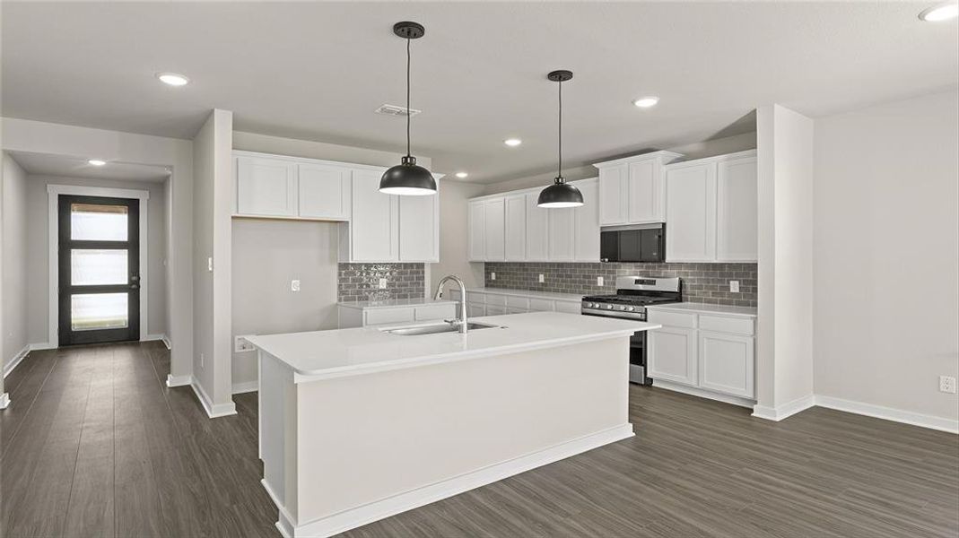 Furnished interior view inside a new home in Providence Commons Sales Phase 1, Aubrey (Image 10). Furnished interior view inside a new home in Providence Commons Sales Phase 1, Aubrey (Image 10).