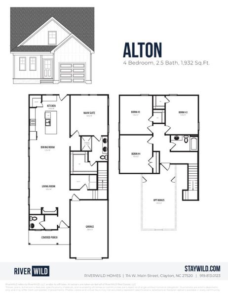 2D floor plan layout for the Alton by RiverWILD Homes in Archer's Park, Middlesex, NC (Image 1). 2D floor plan layout for the Alton by RiverWILD Homes in Archer's Park, Middlesex, NC (Image 1).