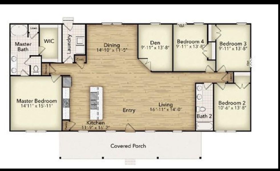 2D floor plan layout of this home in , Connelly Springs, NC (Image 3).