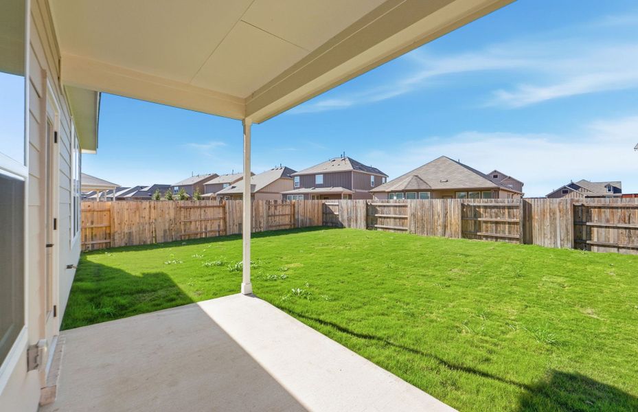 Exterior details and patio area of a home in Sunfield, Buda (Image 26). Exterior details and patio area of a home in Sunfield, Buda (Image 26).