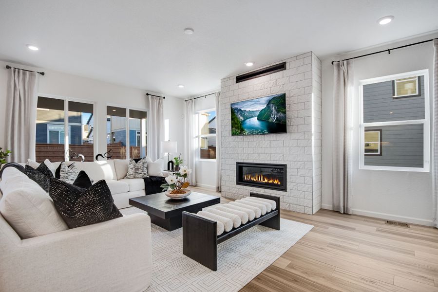 Furnished interior view inside a new home in Reunion, Commerce City (Image 22).
