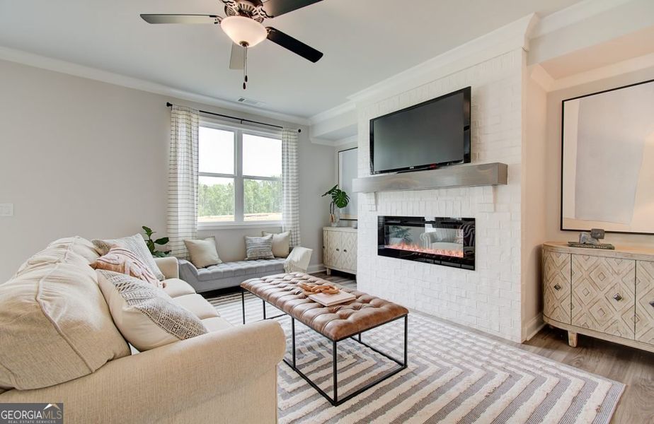 Furnished interior view inside a new home in The Towns at Auburn Station West, Auburn (Image 3).
