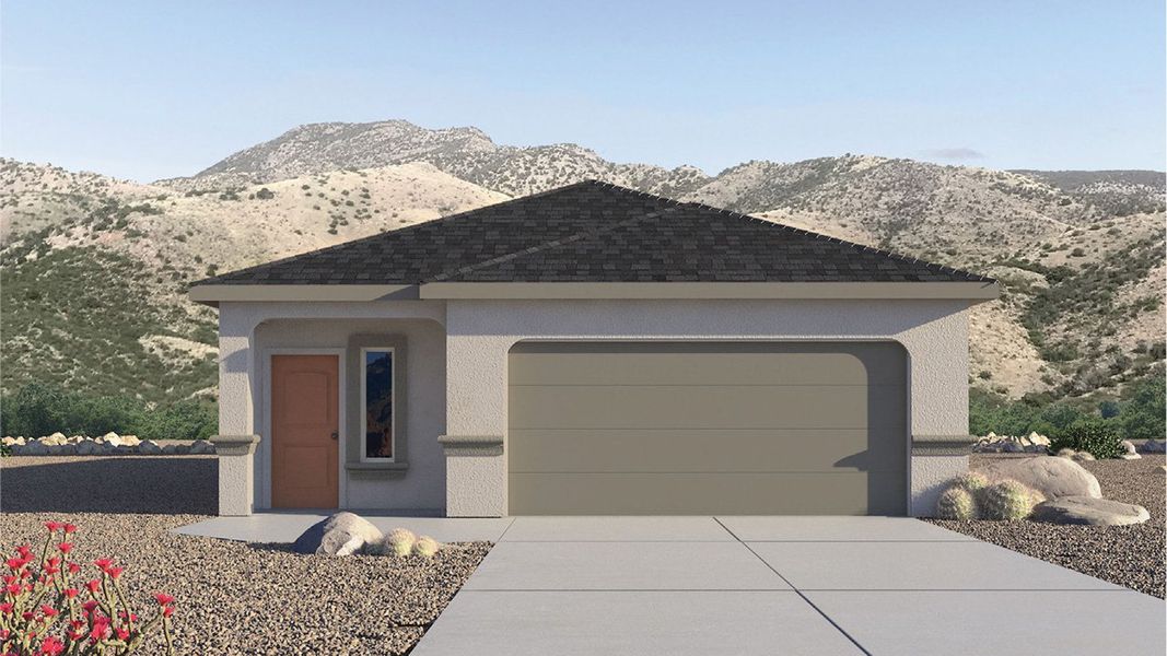 Representative exterior photo of a completed home built from the Diana by D.R. Horton in Blackhawk, Tucson, AZ (Image 2).