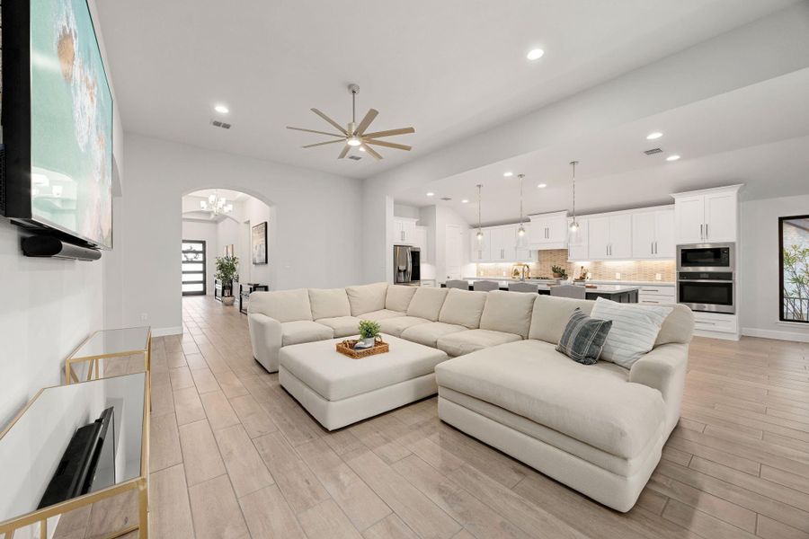 Furnished interior view inside a new home in The Highlands, Porter (Image 12).