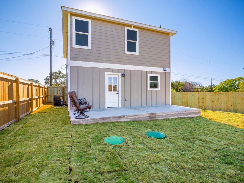 Exterior details and patio area of a home in , Granite Shoals (Image 18). Exterior details and patio area of a home in , Granite Shoals (Image 18).