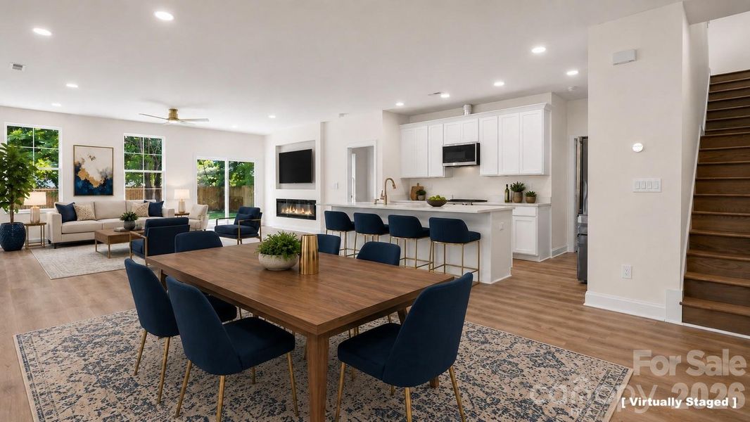 Kitchen/Dining/Living Area (Virtually Staged)