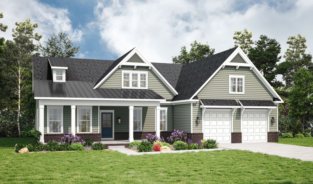 Representative exterior photo of a completed home built from the Charleston by Caruso Homes in Sauls Landing, Zebulon, NC (Image 15).