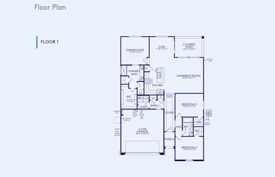 2D floor plan layout of this home in Blossom Rock, Apache Junction, AZ (Image 4).