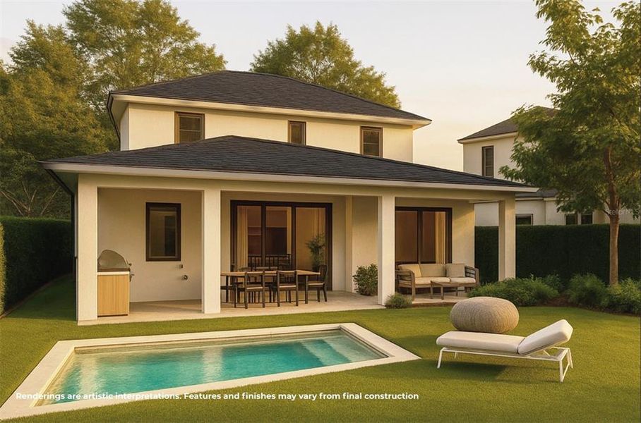 Exterior details and patio area of a home in College Park, Orlando (Image 3).