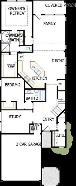 2D floor plan layout of this home in Creekshaw – Gardens, Royse City, TX (Image 2). 2D floor plan layout of this home in Creekshaw – Gardens, Royse City, TX (Image 2).