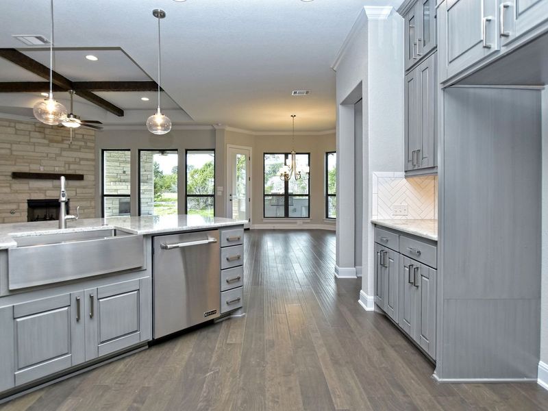 Representative furnished interior of a home built from the Madera II by Giddens Homes in Scofield Farms Estates, Georgetown (Image 175).