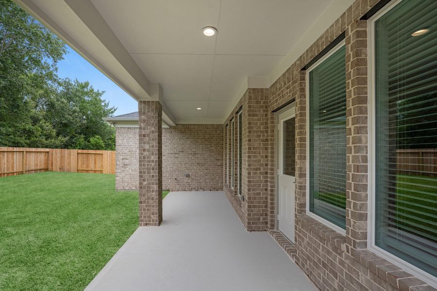 Exterior details and patio area of a home in Morton Creek Ranch, Katy (Image 3). Exterior details and patio area of a home in Morton Creek Ranch, Katy (Image 3).