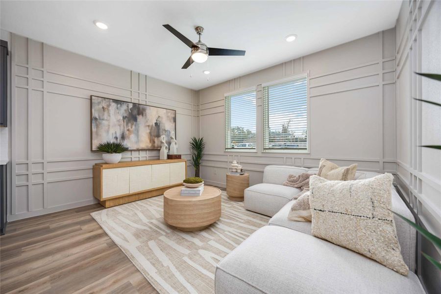 Furnished interior view inside a new home in Mansfield Park, Houston (Image 5). Furnished interior view inside a new home in Mansfield Park, Houston (Image 5).