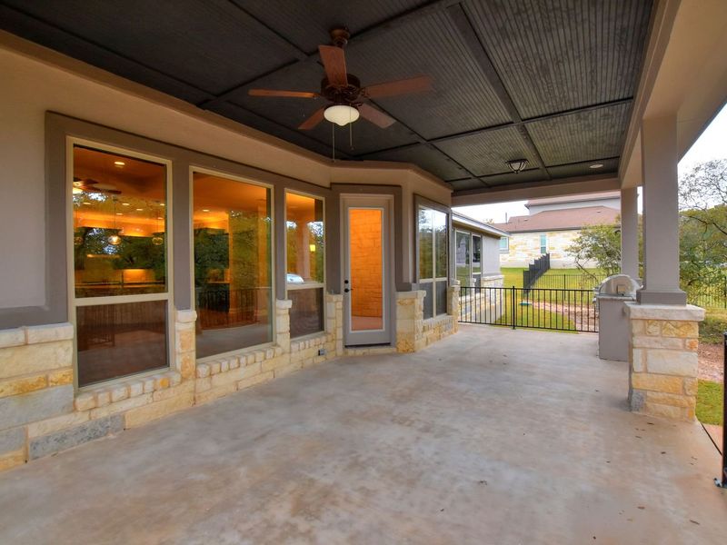 Representative exterior details of a home built from the Madera II by Giddens Homes in Scofield Farms Estates, Georgetown (Image 117).