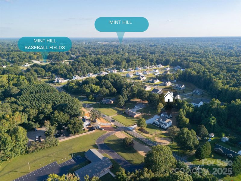 Home is located minutes from parks and ball fields and Mint Hill