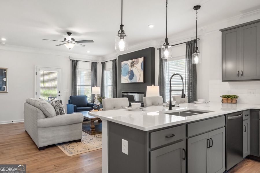 Furnished interior view inside a new home in Bryson Farms, Byron (Image 22).