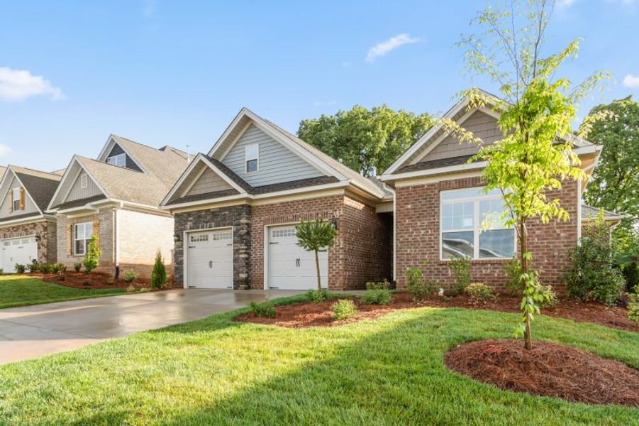 Representative exterior photo of a completed home built from the Ellington by Keystone Homes NC in Weybridge, Burlington, NC (Image 29). Representative exterior photo of a completed home built from the Ellington by Keystone Homes NC in Weybridge, Burlington, NC (Image 29).