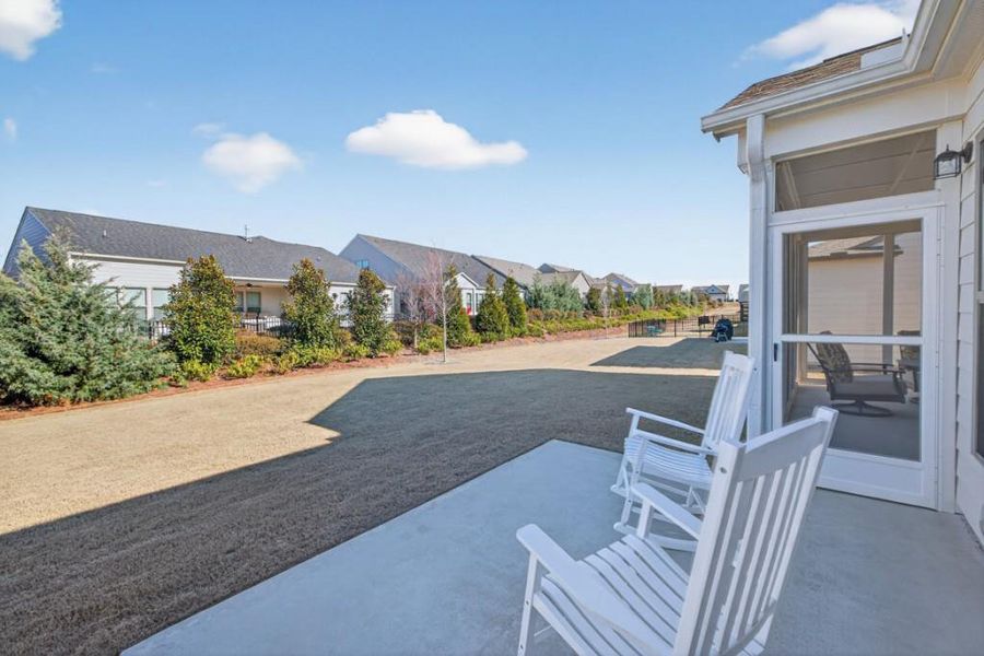 Exterior details and patio area of a home in Del Webb Chateau Elan, Hoschton (Image 28). Exterior details and patio area of a home in Del Webb Chateau Elan, Hoschton (Image 28).