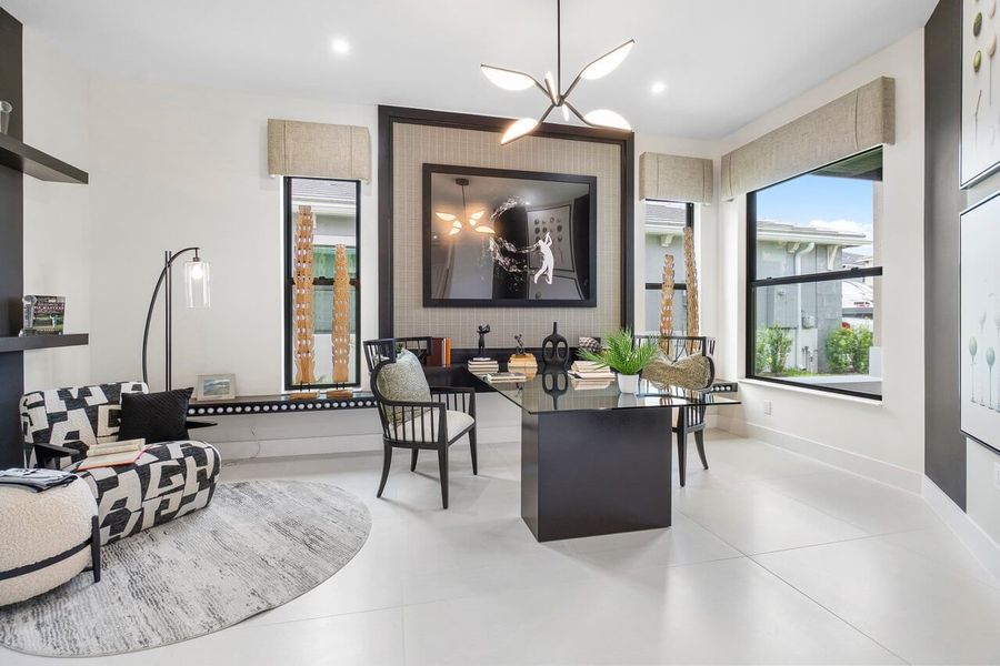 Furnished interior view inside a new home in Solana Bay at Avenir, Palm Beach Gardens (Image 24).