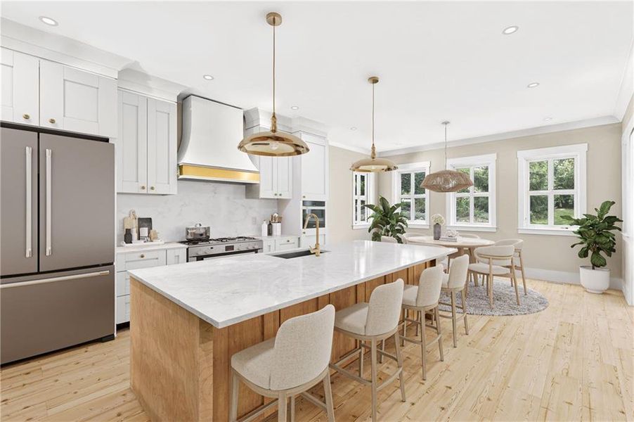 Furnished interior view inside a new home in , Atlanta (Image 11).