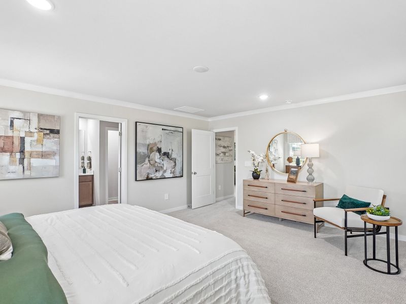 Furnished interior view inside a new home in The Heritage at Buffaloe Reserve, Raleigh (Image 12).