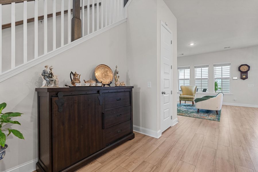 Furnished interior view inside a new home in Sweetgrass at Summers Corner, Summerville (Image 5). Furnished interior view inside a new home in Sweetgrass at Summers Corner, Summerville (Image 5).