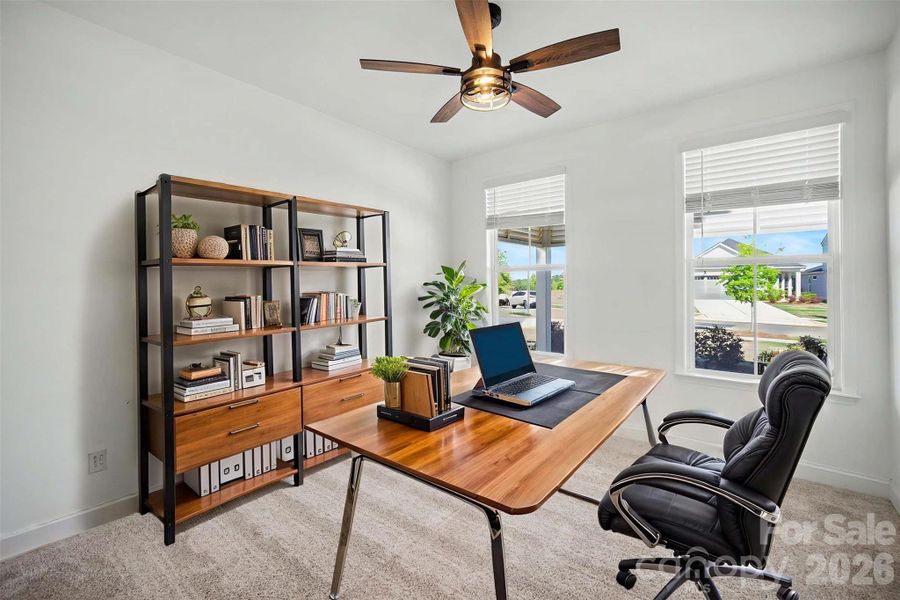 Flex room is 3d bedroom or office space.