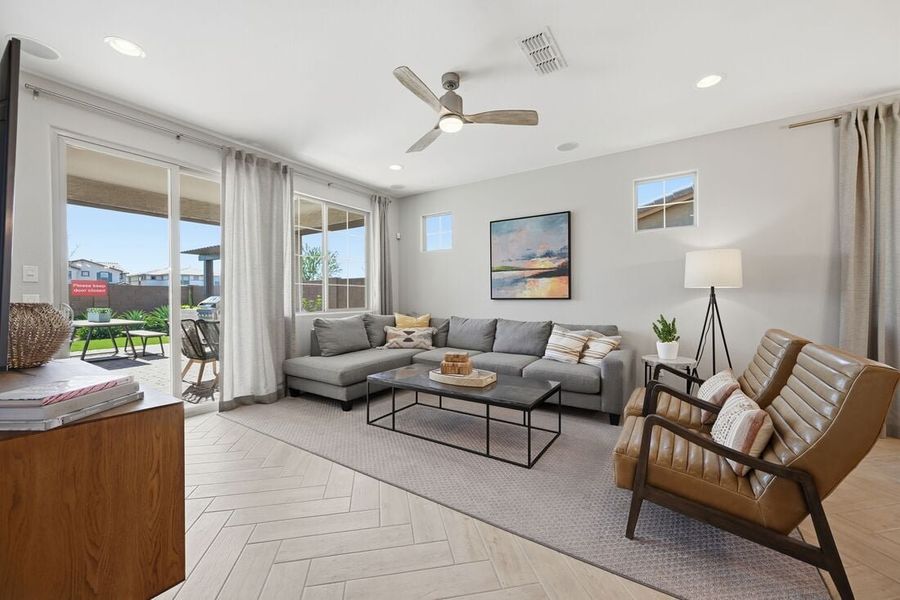 Representative furnished interior of a home built from the Harlow by Taylor Morrison in La Mira Discovery Collection, Mesa (Image 12).