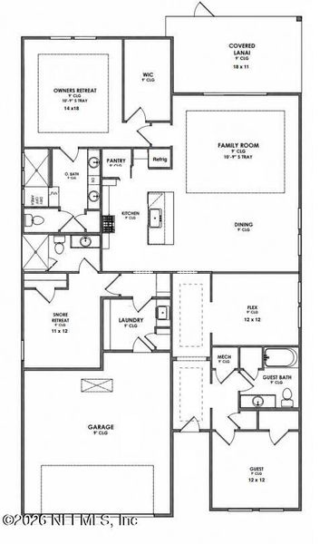 2D floor plan layout of this home in , St. Johns, FL (Image 3).