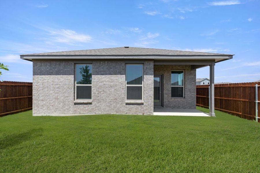 Front exterior of a new home in Northspur, Terrell, TX, highlighting curb appeal (Image 8). Front exterior of a new home in Northspur, Terrell, TX, highlighting curb appeal (Image 8).