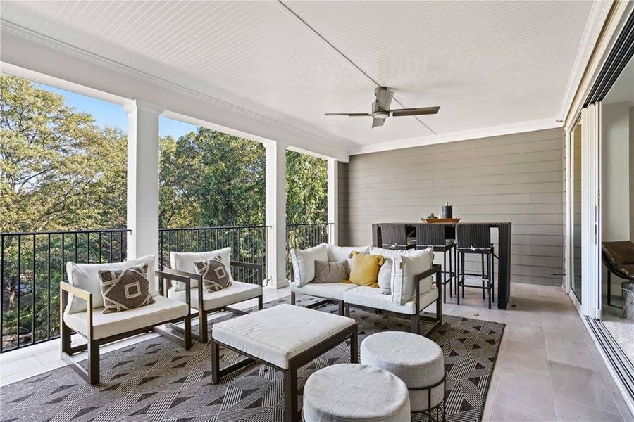 Exterior details and patio area of a home in , Suwanee (Image 22).