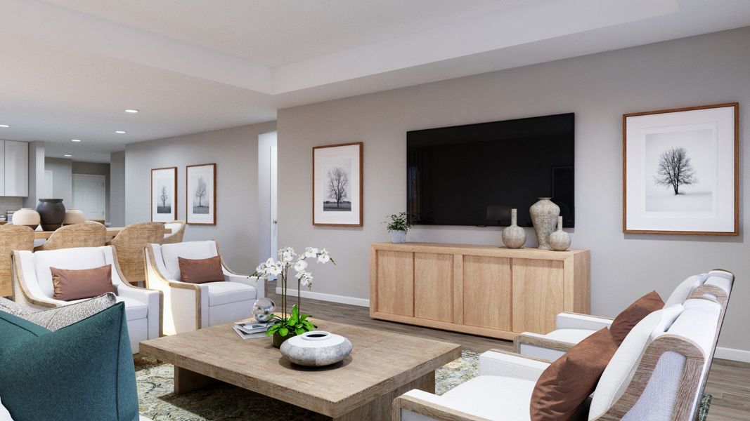 Representative furnished interior of a home built from the The Cortona by Legend Homes in Hunters Ranch, San Antonio (Image 11).