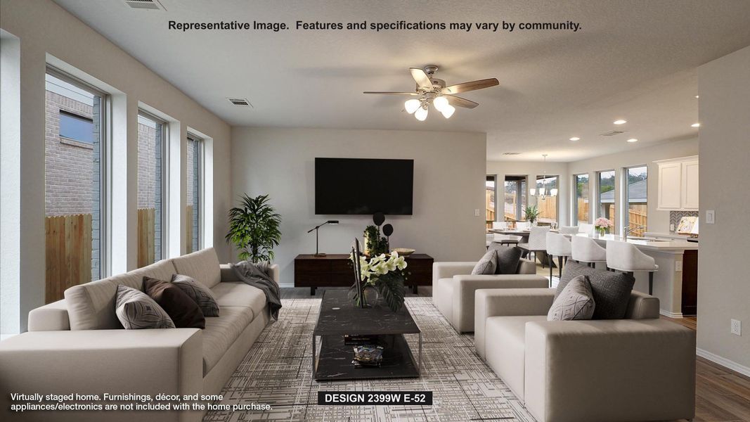 Furnished interior view inside a new home in Woodhavyn, Magnolia (Image 3).