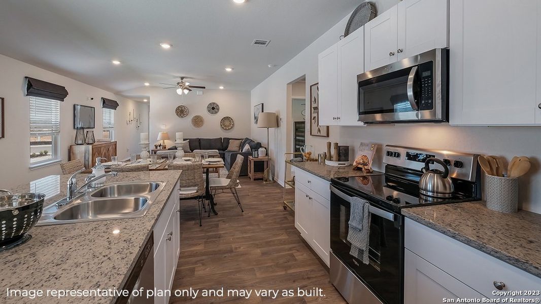 Furnished interior view inside a new home in Redbird Ranch, San Antonio (Image 3).