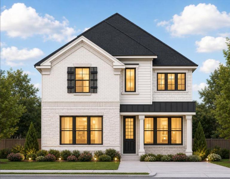 Representative exterior photo of a completed home built from the Royal Catherine III by Grand Homes in Walton Ridge - Carriage, Corinth, TX (Image 26).