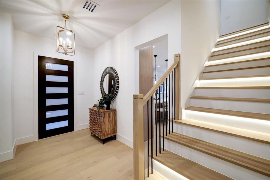 Elevate your home with elegantly illuminated LED staircases.