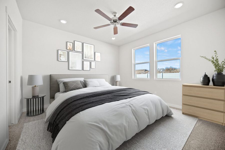 Representative furnished interior of a home built from the Manitou by View Homes in Aspen Meadows – Townhomes, Colorado Springs (Image 9). Representative furnished interior of a home built from the Manitou by View Homes in Aspen Meadows – Townhomes, Colorado Springs (Image 9).