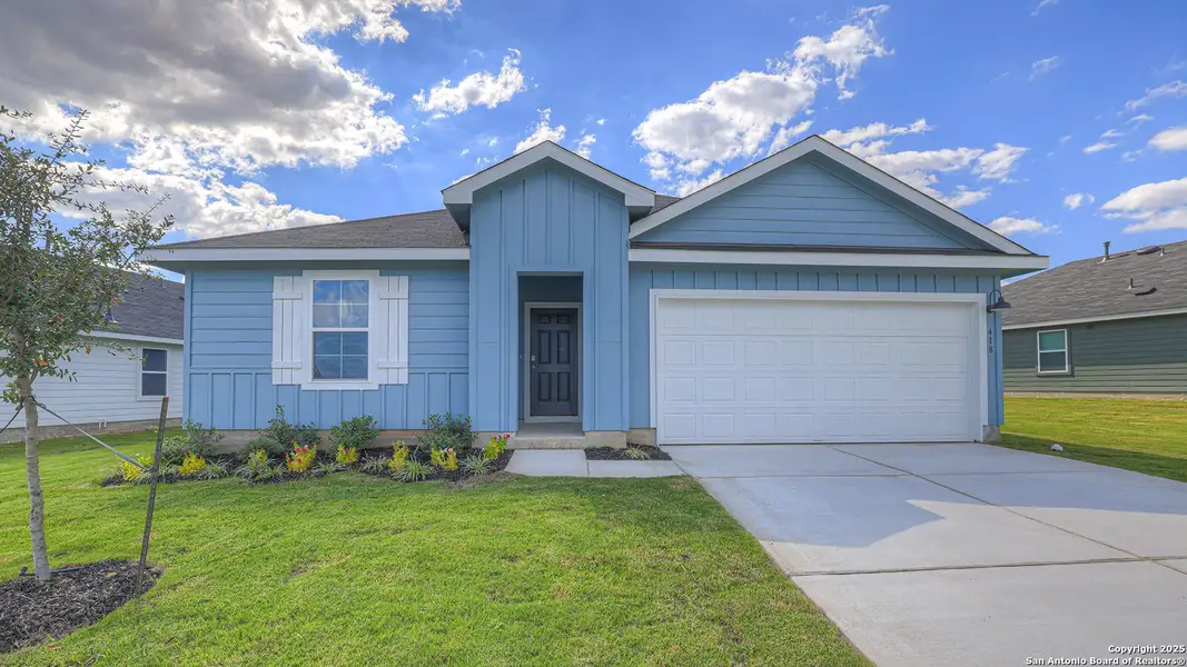 Front exterior of a new home in Bollinger, Maxwell, TX, highlighting curb appeal (Image 1). Front exterior of a new home in Bollinger, Maxwell, TX, highlighting curb appeal (Image 1).