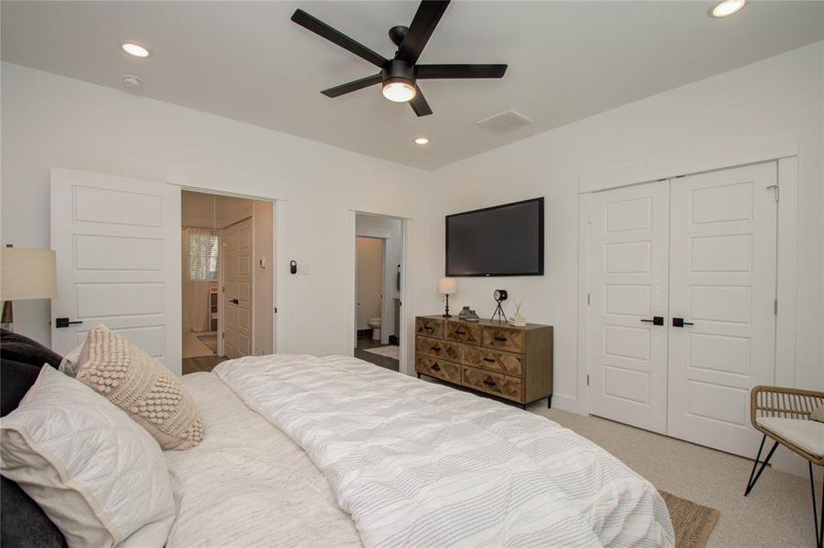 Spacious and elegant primary bedroom! Photos from another community by the same builder, FINISHES & FLOOR PLAN MAY VARY! Ceiling fans are not included!