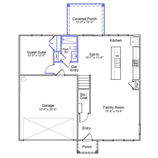 2D floor plan layout of this home in Golden Ridge, Youngsville, NC (Image 2). 2D floor plan layout of this home in Golden Ridge, Youngsville, NC (Image 2).