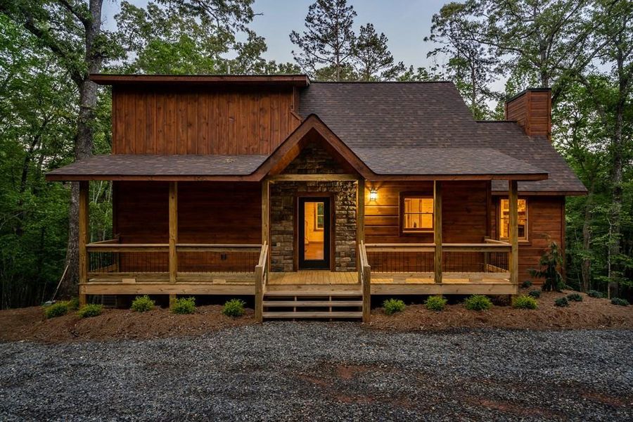 Front exterior of a new home in , Mineral Bluff, GA, highlighting curb appeal (Image 26).
