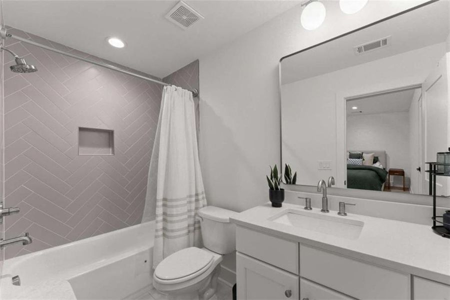 Furnished interior view inside a new home in Skyview On Broad, Sugar Hill (Image 17).