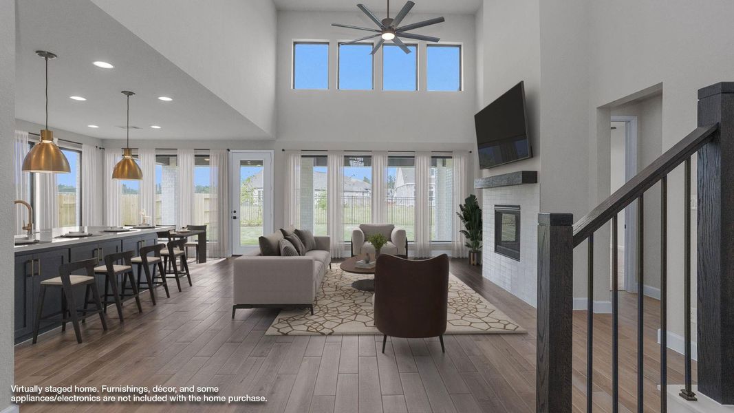 Furnished interior view inside a new home in Artavia 55' - Valencia, Conroe (Image 4). Furnished interior view inside a new home in Artavia 55' - Valencia, Conroe (Image 4).