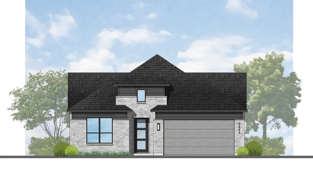 Representative rendering of the exterior for the VanGogh by Highland Homes (Image 3).